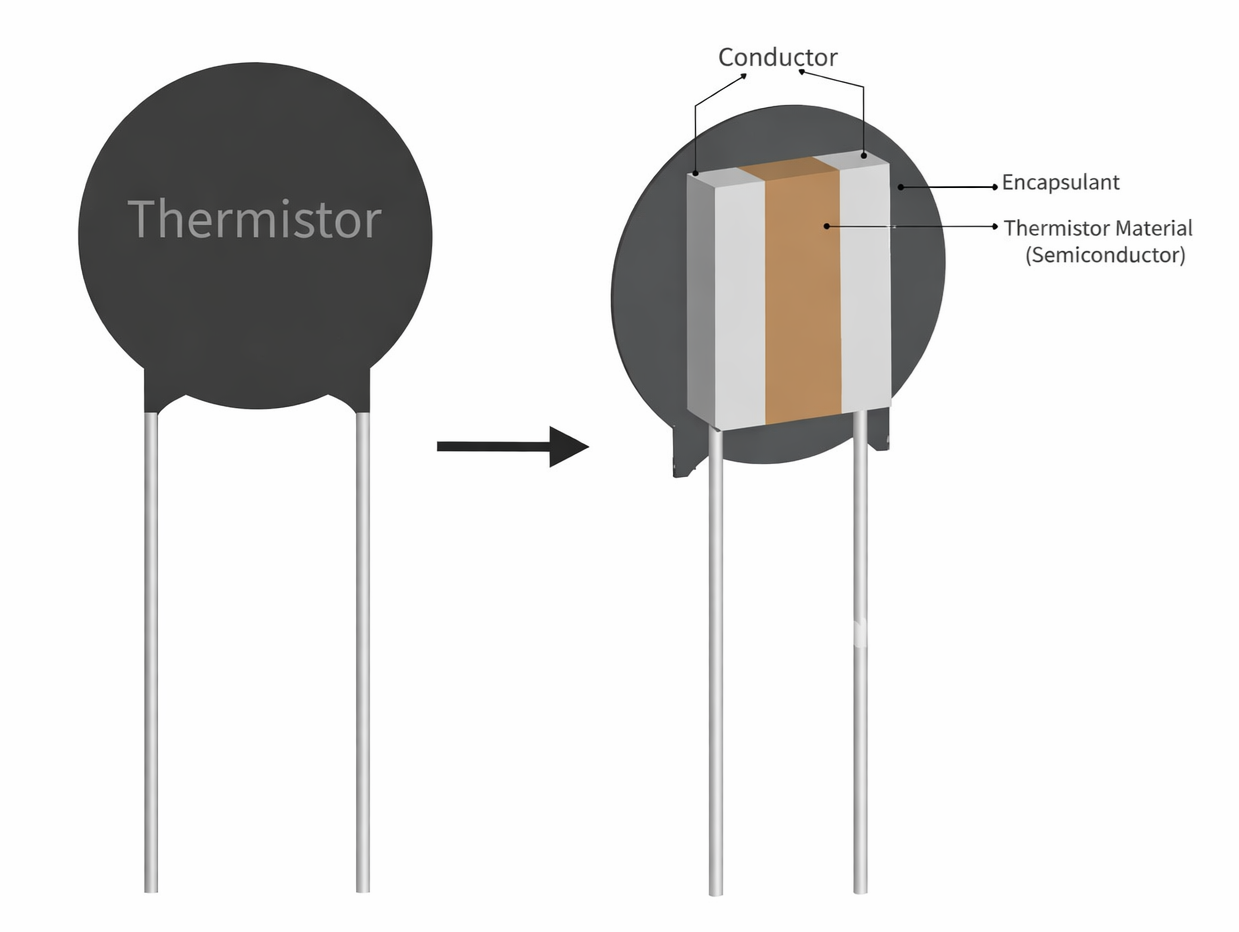 Internal Construction of an NTC Thermistor