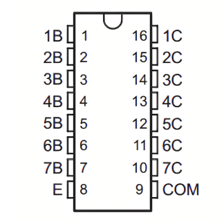 ULN2003A Pinout