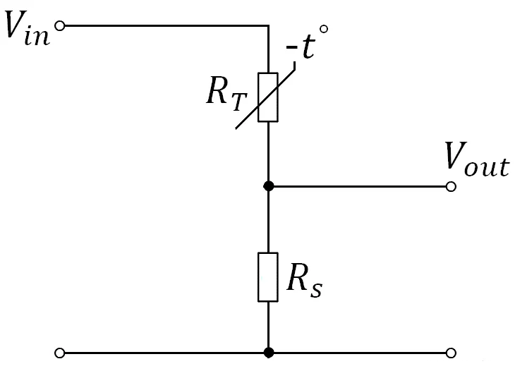 NTC Thermistor Voltage Divider Circuit