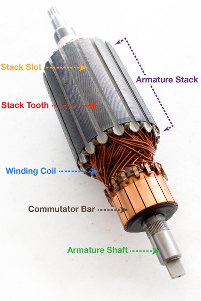 Labeled Armature Structure and Parts