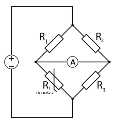 NTC Thermistor Wheatstone Bridge Circuit