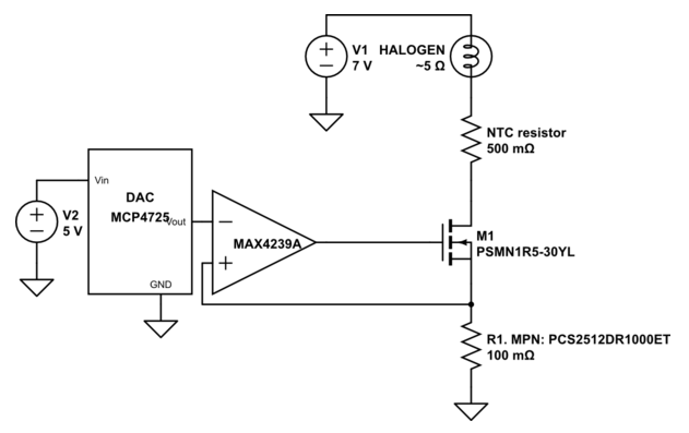 Constant Current NTC Thermistor Circuit